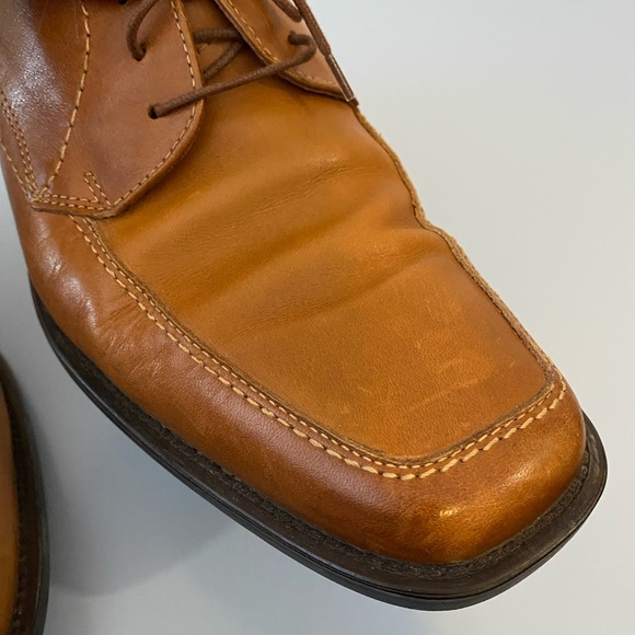 COPY - QUALITY!💙👖JOHNSTON & MURPHY! LACE UP DRESS SHOES!👖💙9.5 TAN LEATHER SHOES… - Picture 14 of 16
